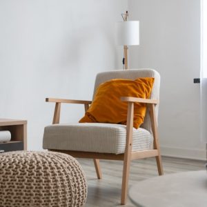 Natural Wood Accent Chair